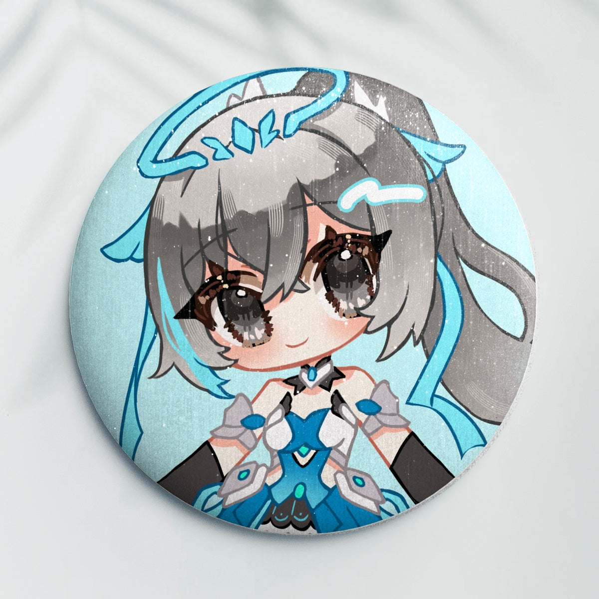 HI3: Bronya - Brushed Pearl Buttons - 58mm