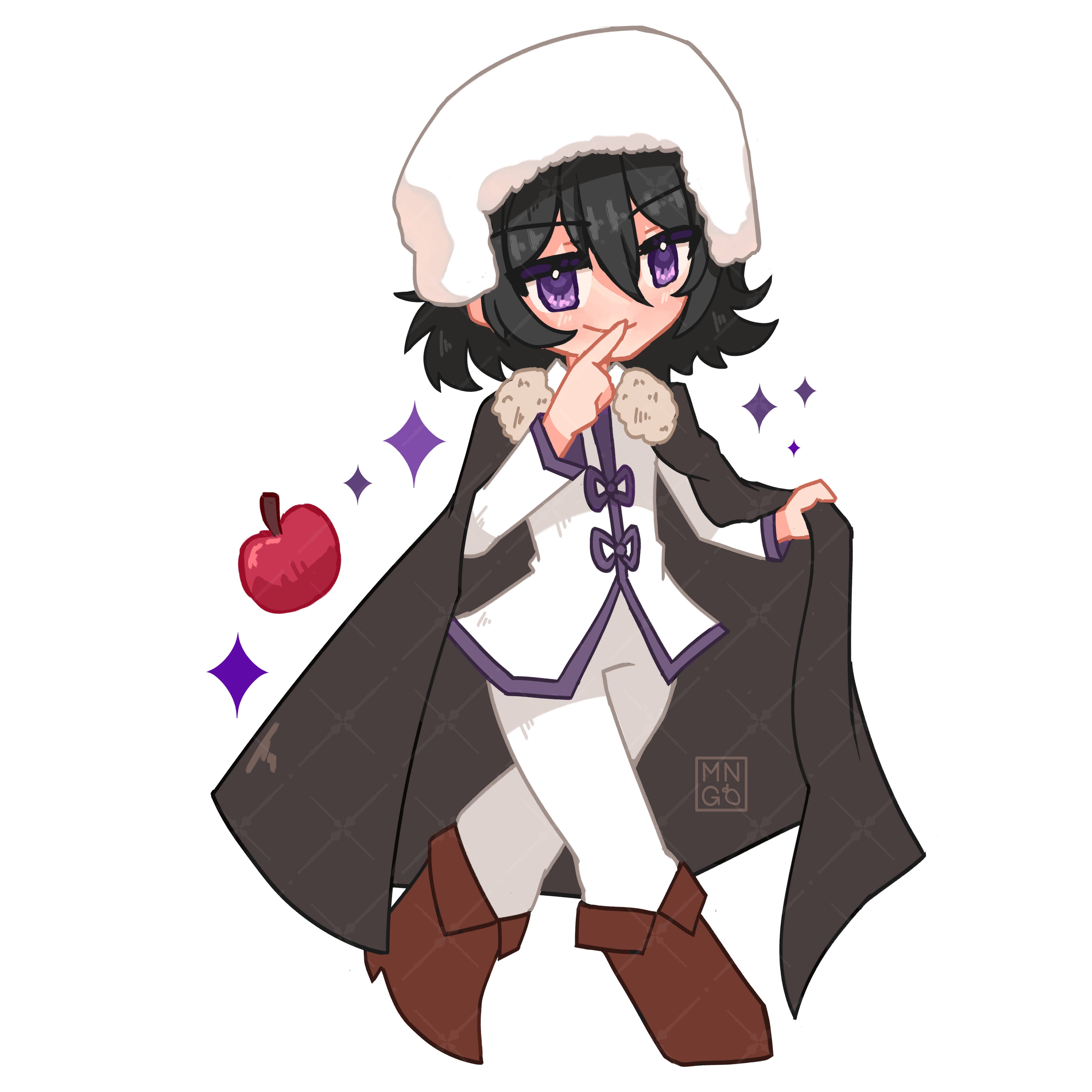 BSD: Fyodor - Glitter Epoxy Acrylic Keychain - 63mm