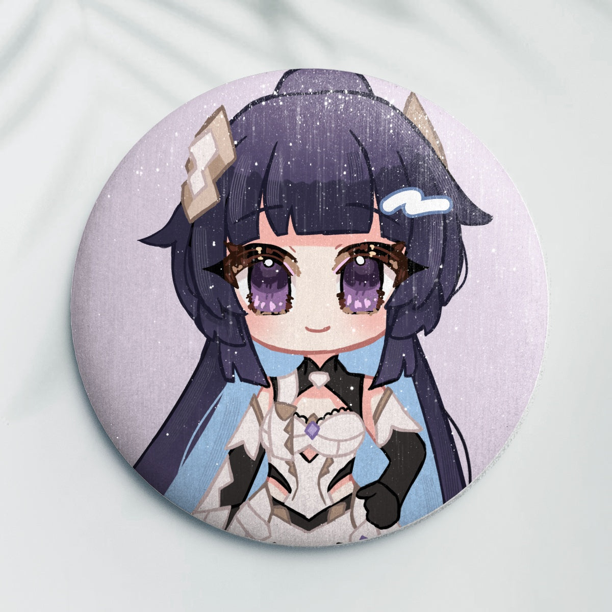 HI3: Raiden Mei - Brushed Pearl Buttons - 58mm