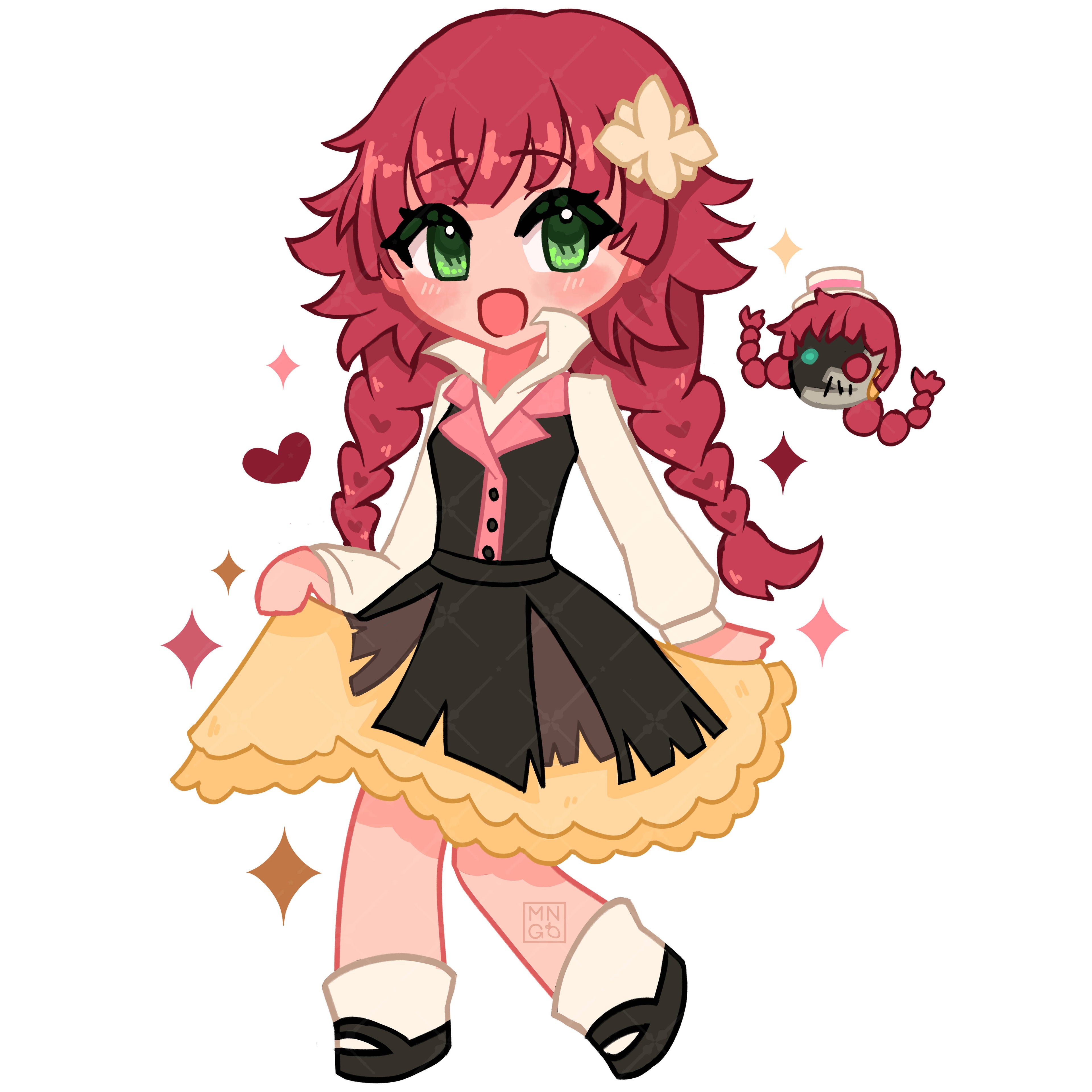 BSD: Lucy - Glitter Epoxy Acrylic Keychain - 63mm