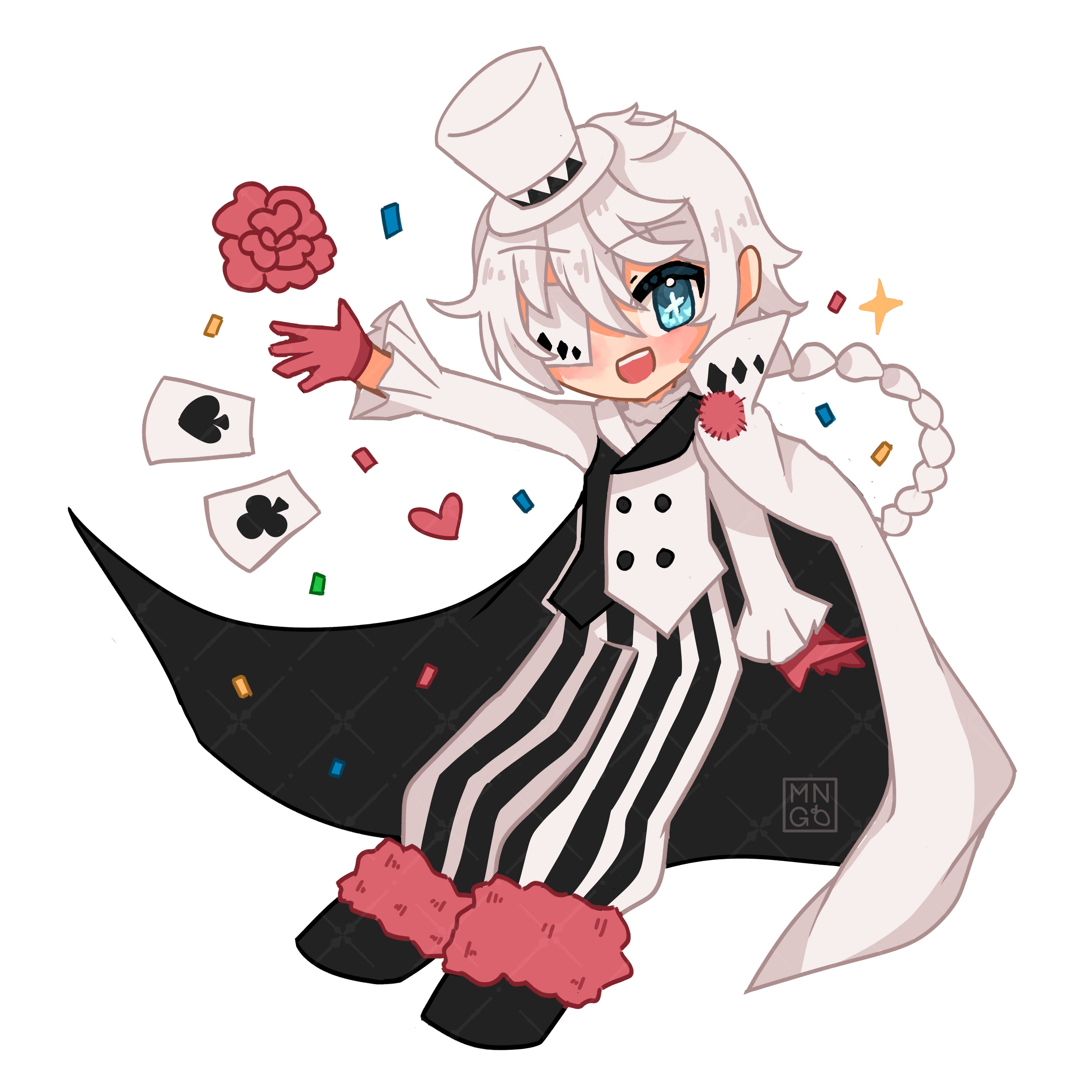 BSD: Nikolai - Glitter Epoxy Acrylic Keychain - 63mm