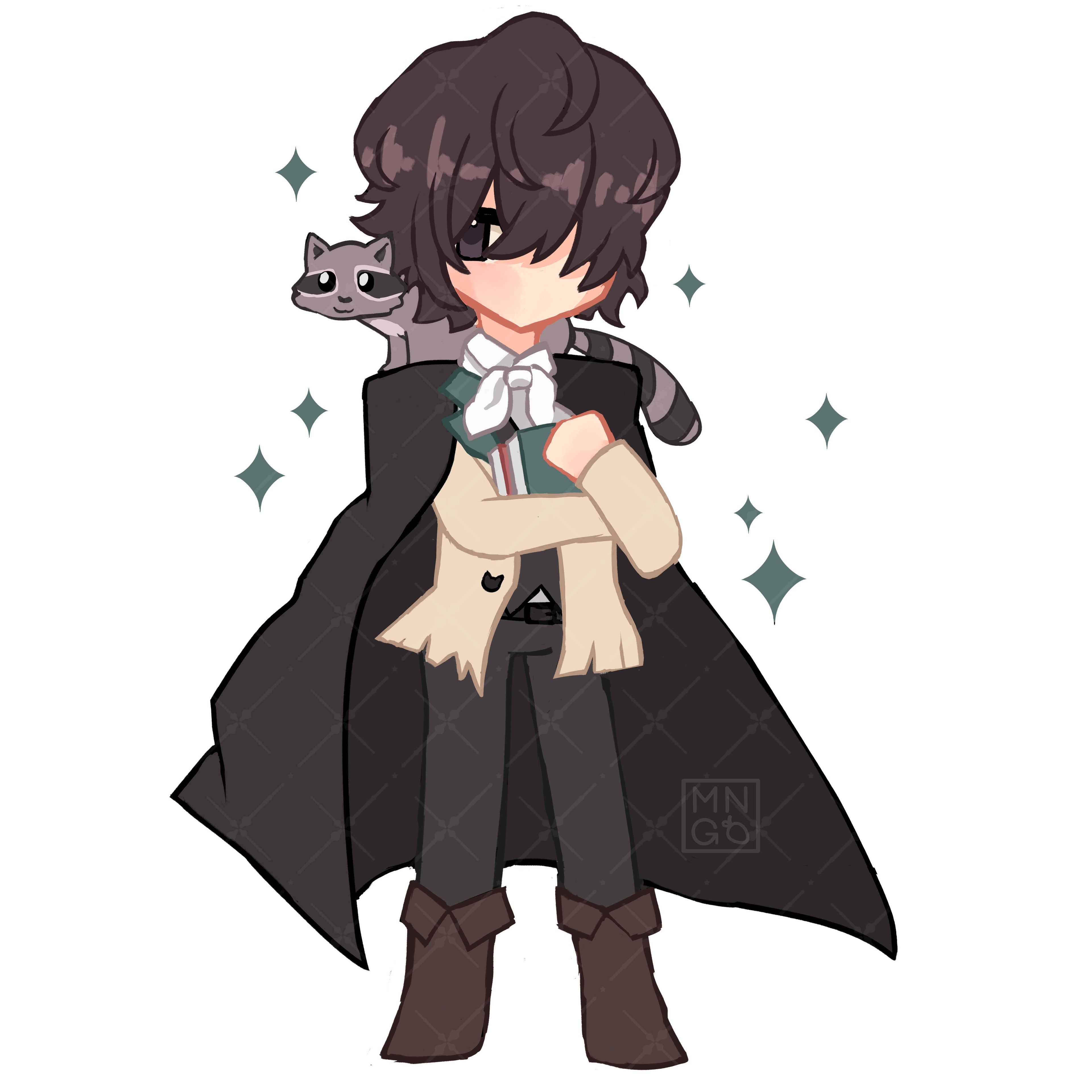 BSD: Poe - Glitter Epoxy Acrylic Keychain - 63mm